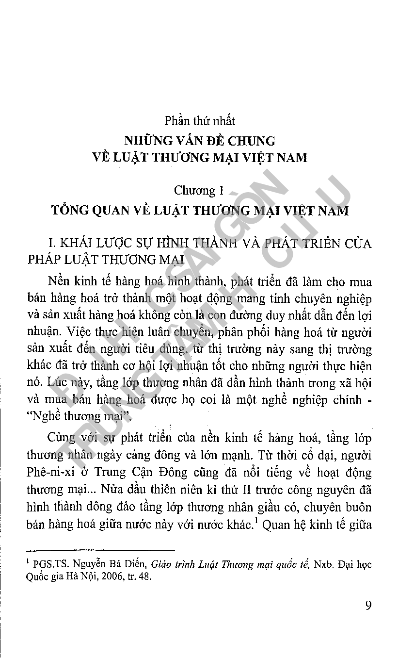 Giáo trình Luật Thương mại Việt Nam T.1 