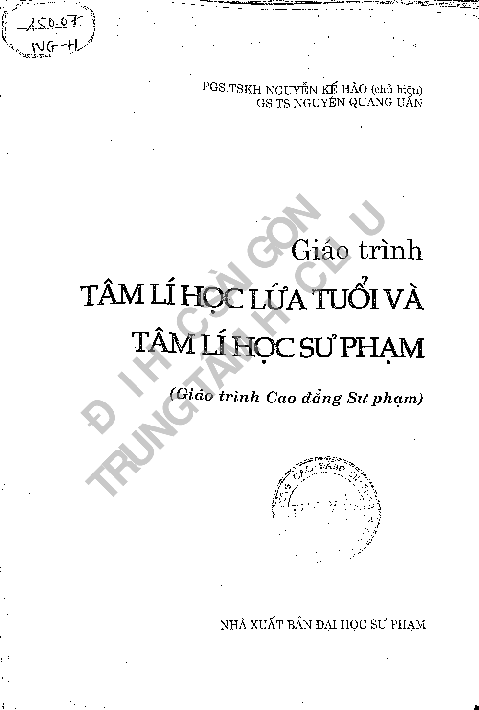 Giáo trình tâm lí học lứa tuổi và tâm lí học sư phạm  