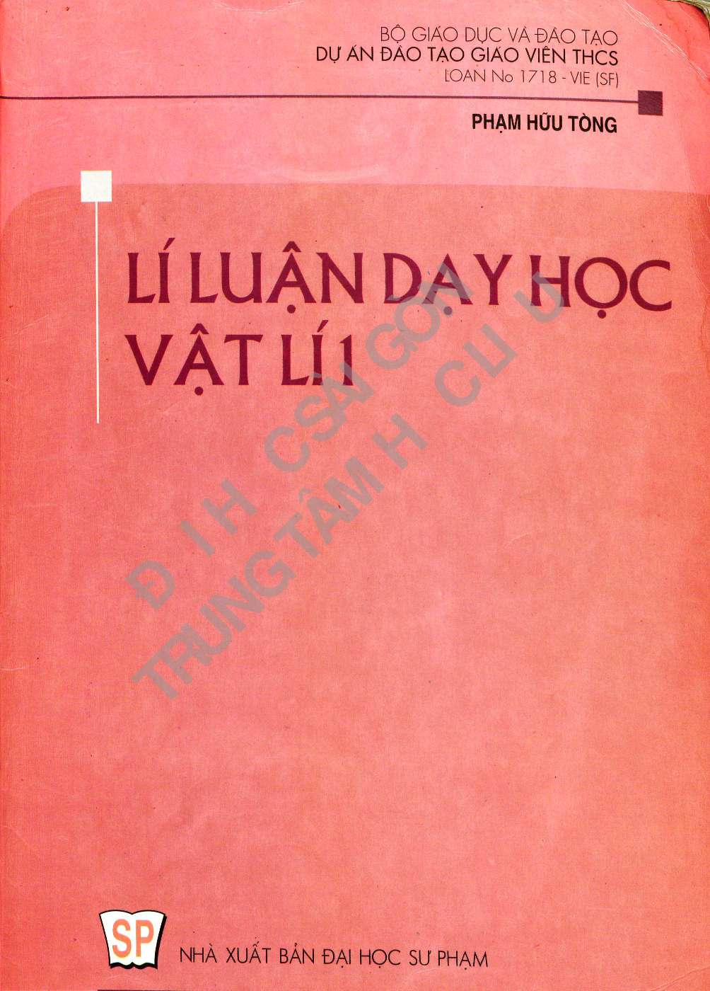 Lí luận dạy học Vật lí  1  