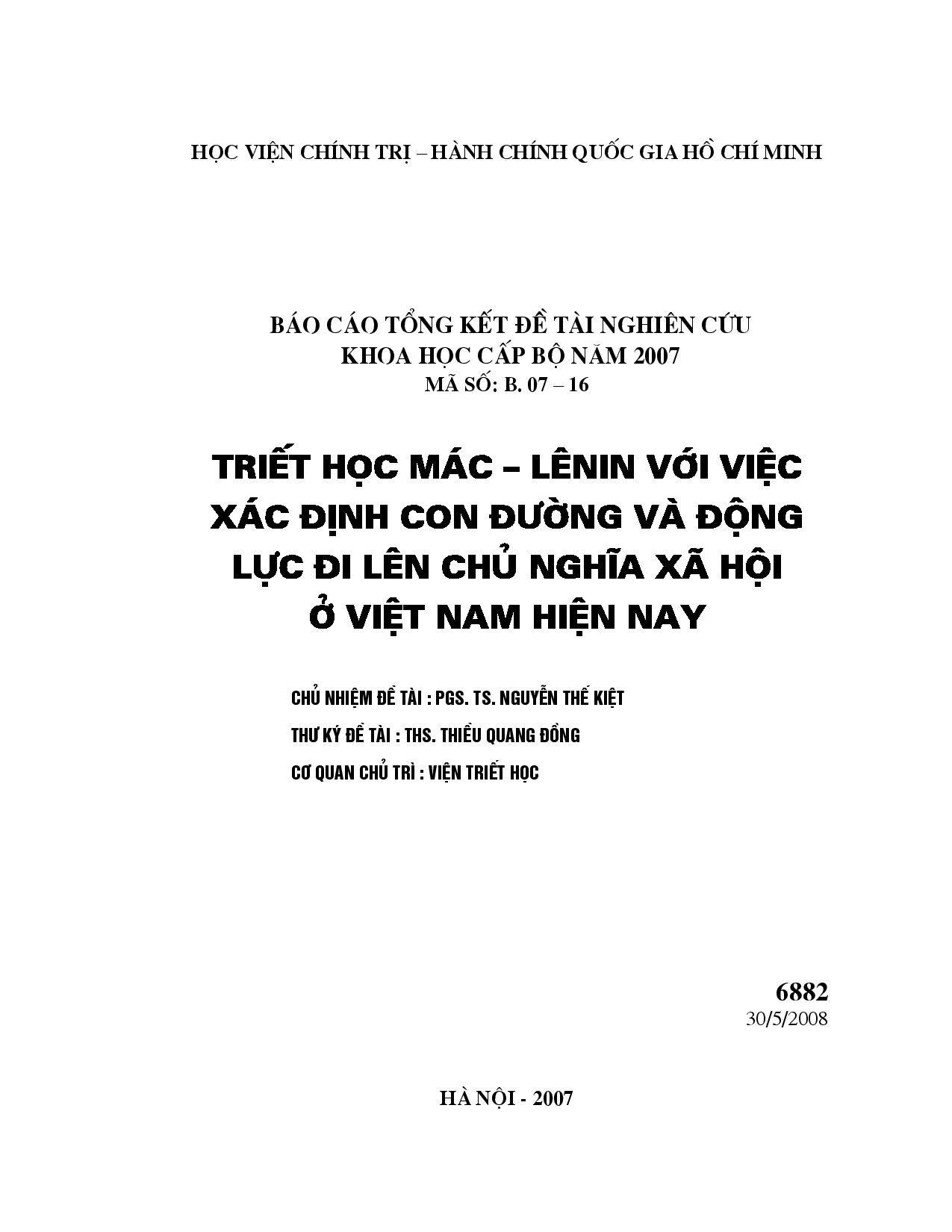 Triết học Mác-Lênin với việc xác định con đường và động lực đi lên Chủ nghĩa xã hội ở Việt Nam hiện nay  