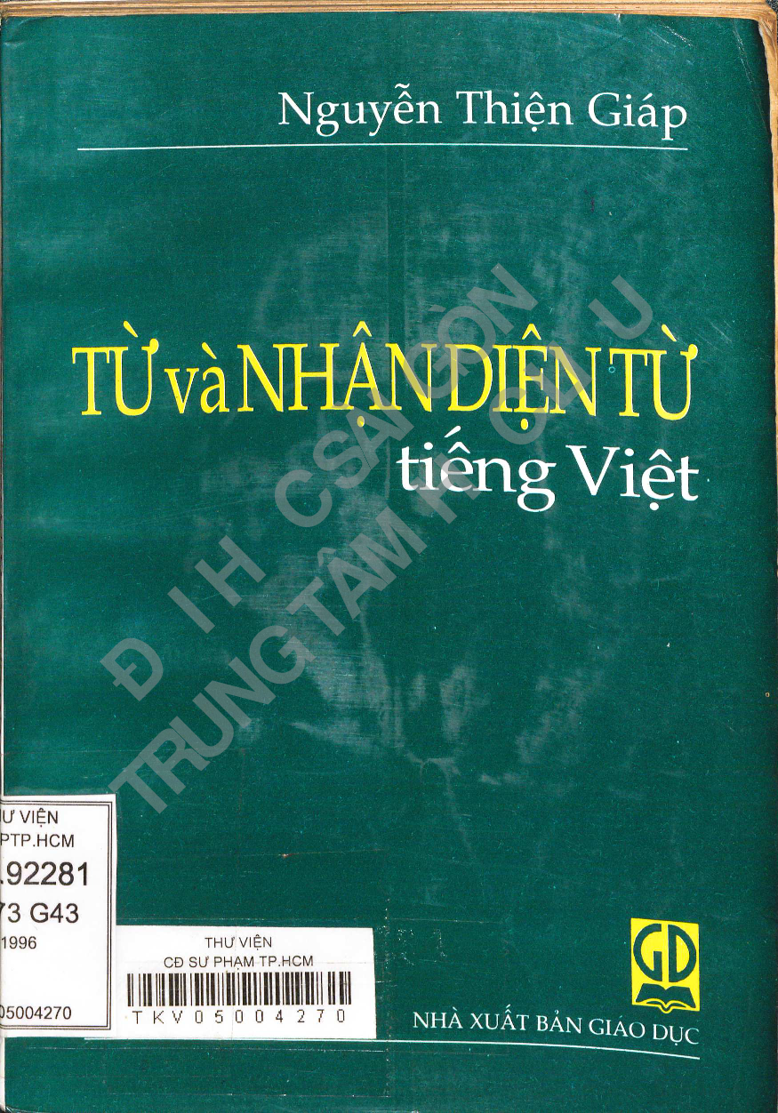 Từ và nhận diện từ Tiếng Việt  