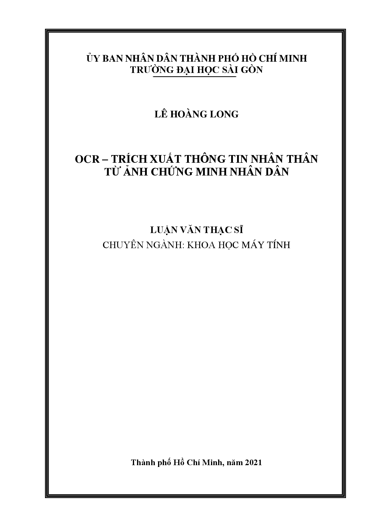 OCR - Trích xuất thông tin nhân thân từ ảnh chứng minh nhân dân  