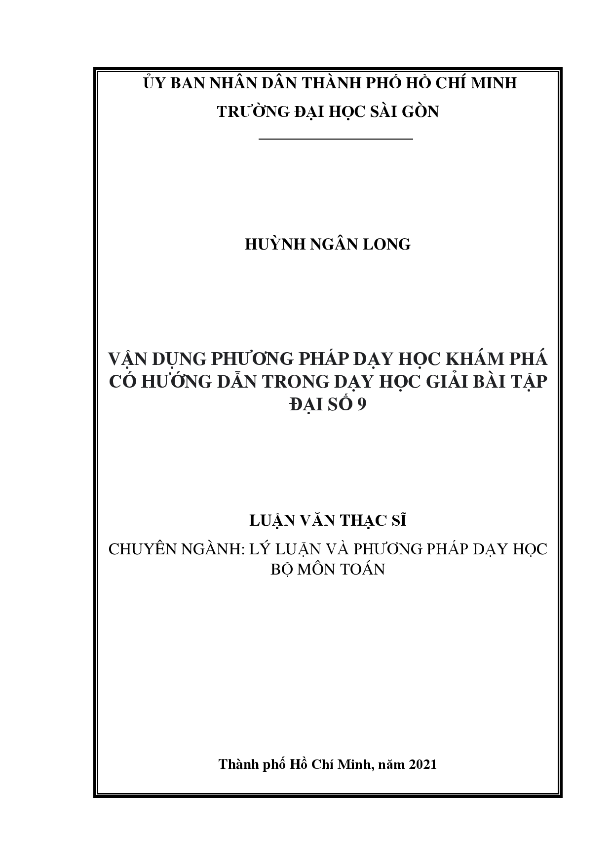 Vận dụng phương pháp dạy học khám phá có hướng dẫn trong dạy học giải bài tập đại số 9  