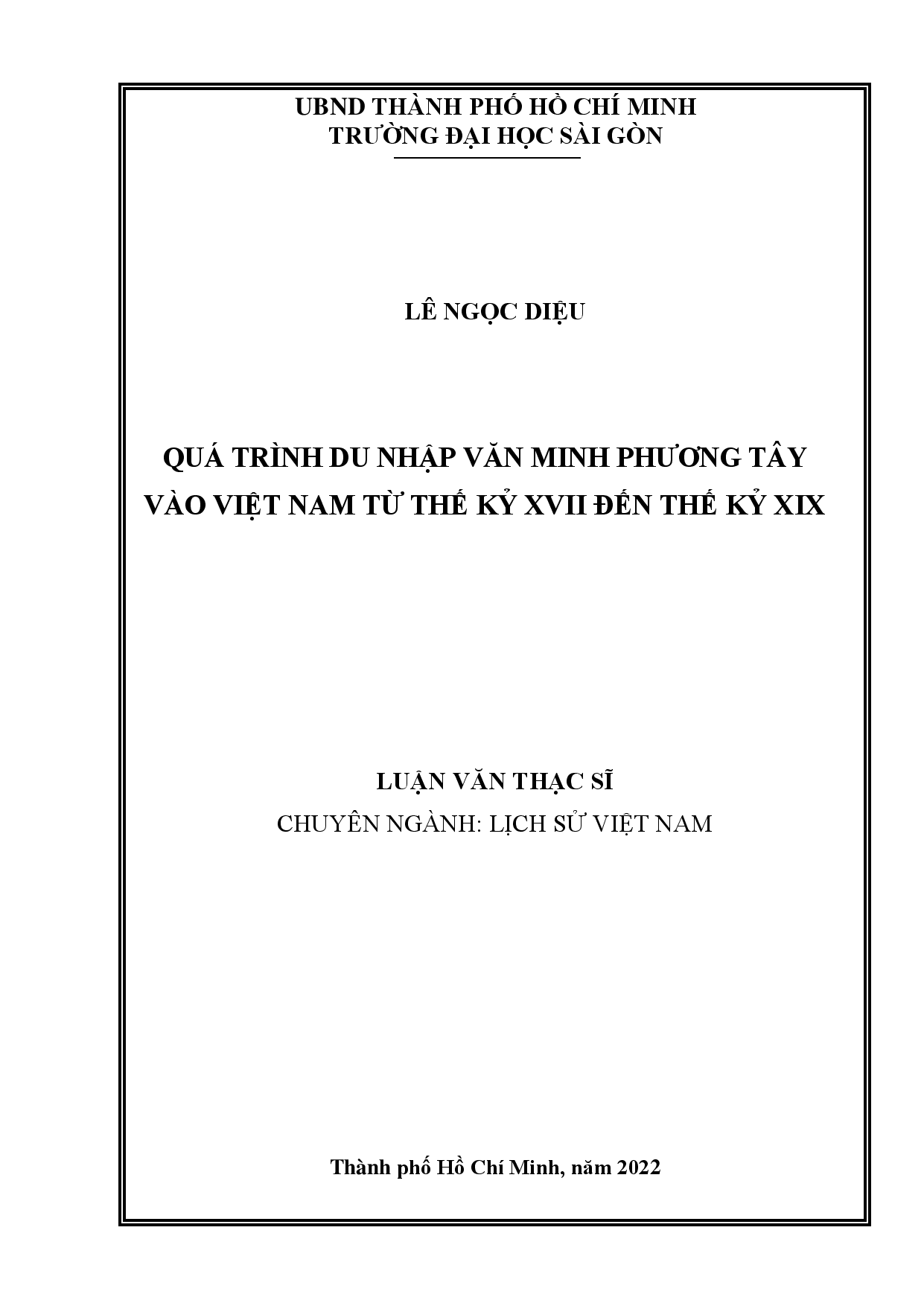 Quá trình du nhập văn minh phương Tây vào Việt Nam từ thế kỷ XVII đến thế kỷ XIX  