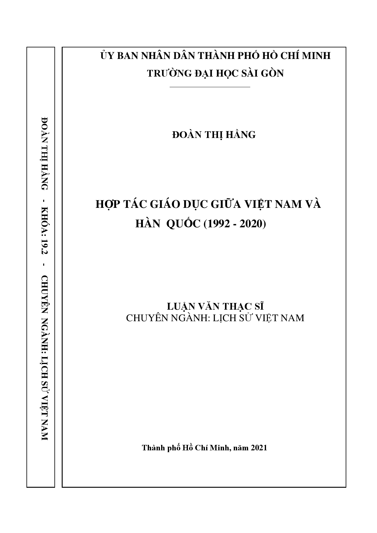 Hợp tác giáo dục giữa Việt Nam và Hàn Quốc (1992-2020)  