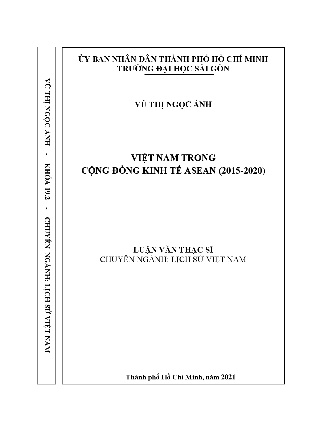 Việt Nam trong cộng đồng kinh tế Asean (2015-2020)  