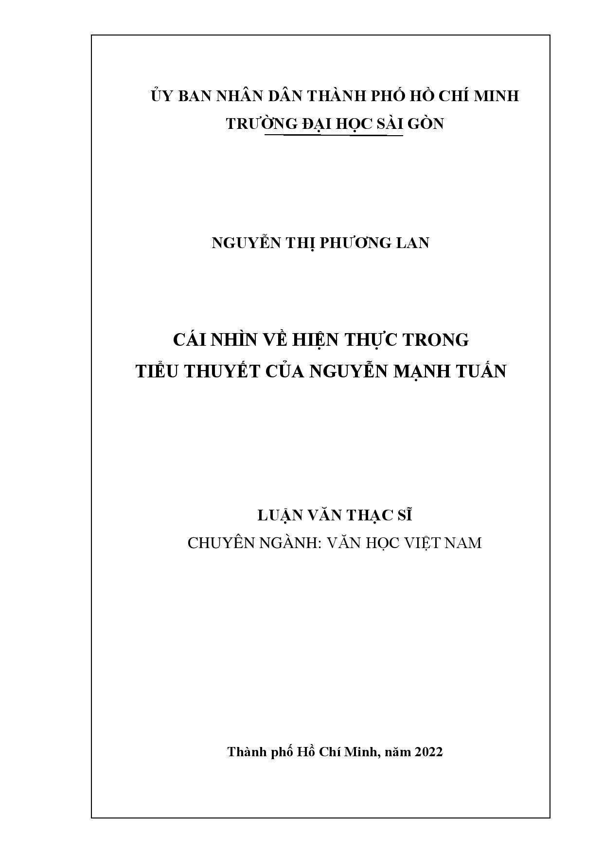 Cái nhìn về hiện thực trong tiểu thuyết của Nguyễn Mạnh Tuấn  