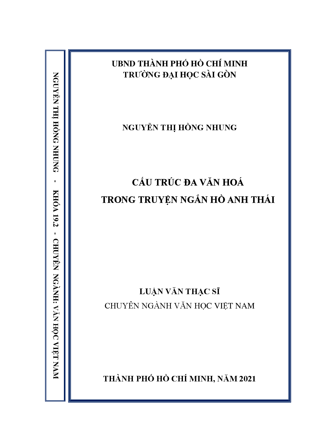 Cấu trúc đa văn hóa trong truyện ngắn Hồ Anh Thái  