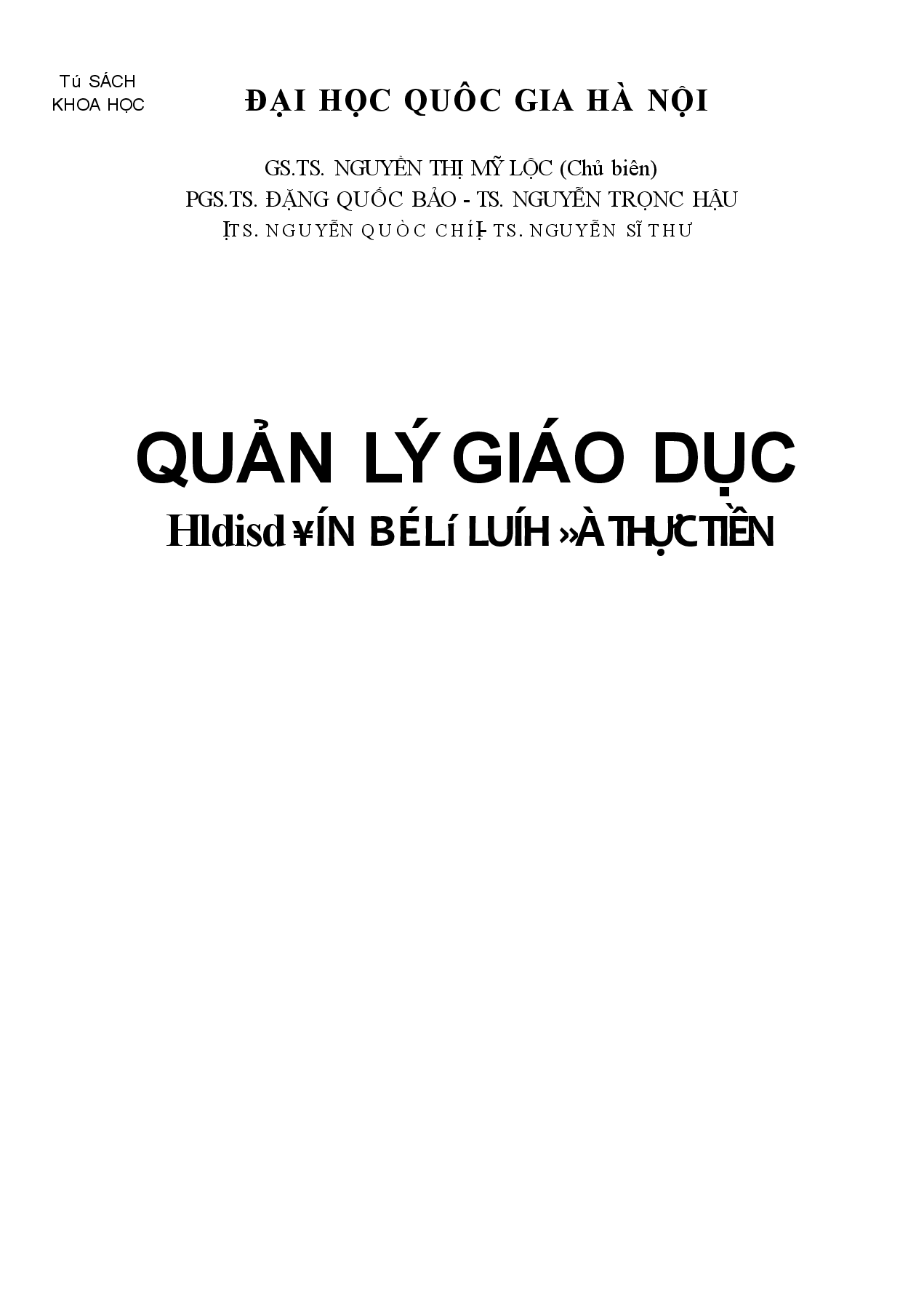 Quản lý giáo dục một số vấn đề lý luận và thực tiễn  