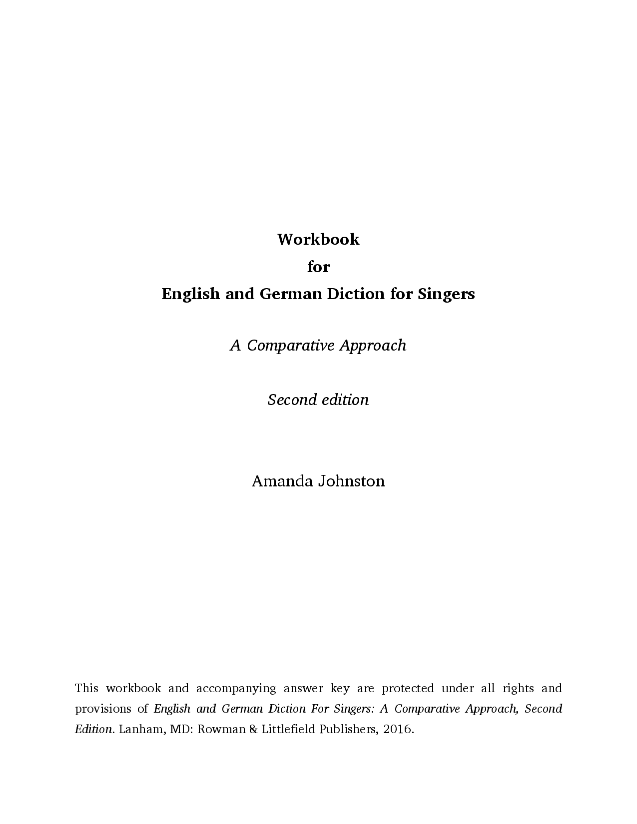 Workbook for English and German diction for singers  