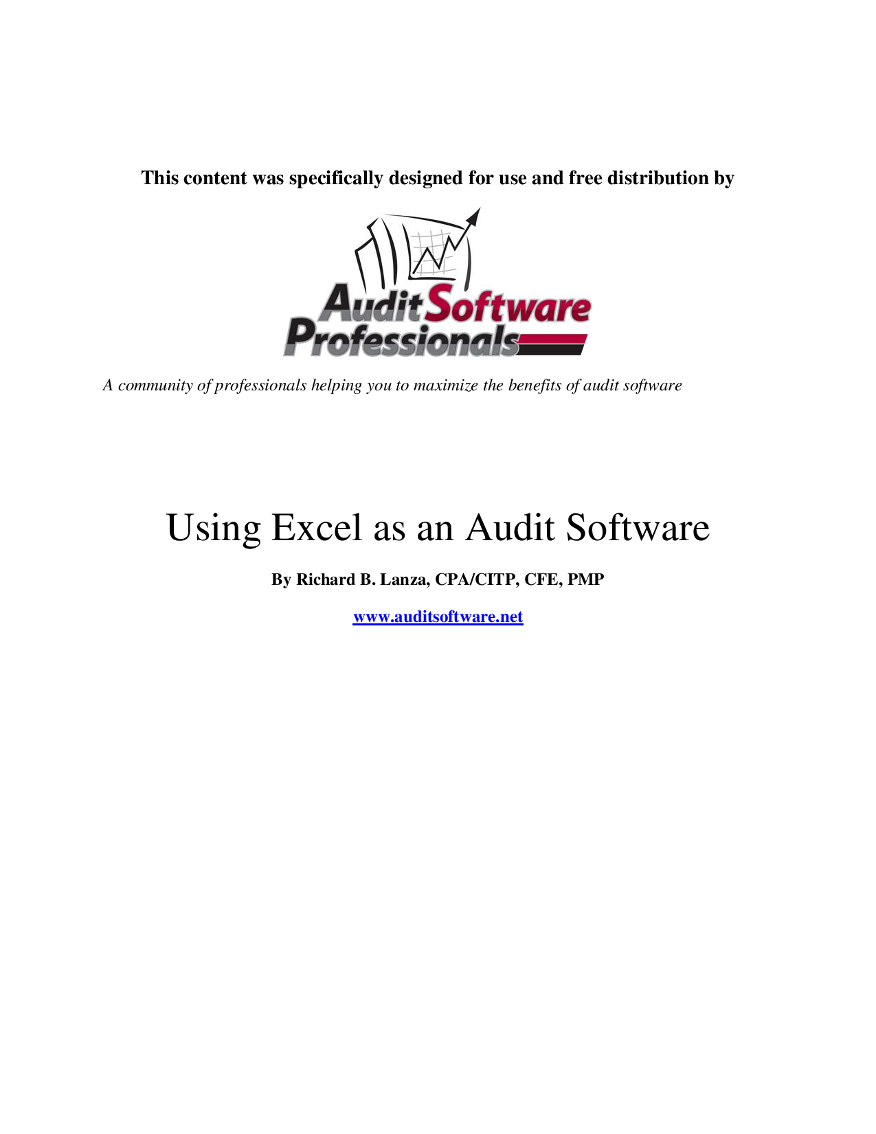 Using excel as an audit software  