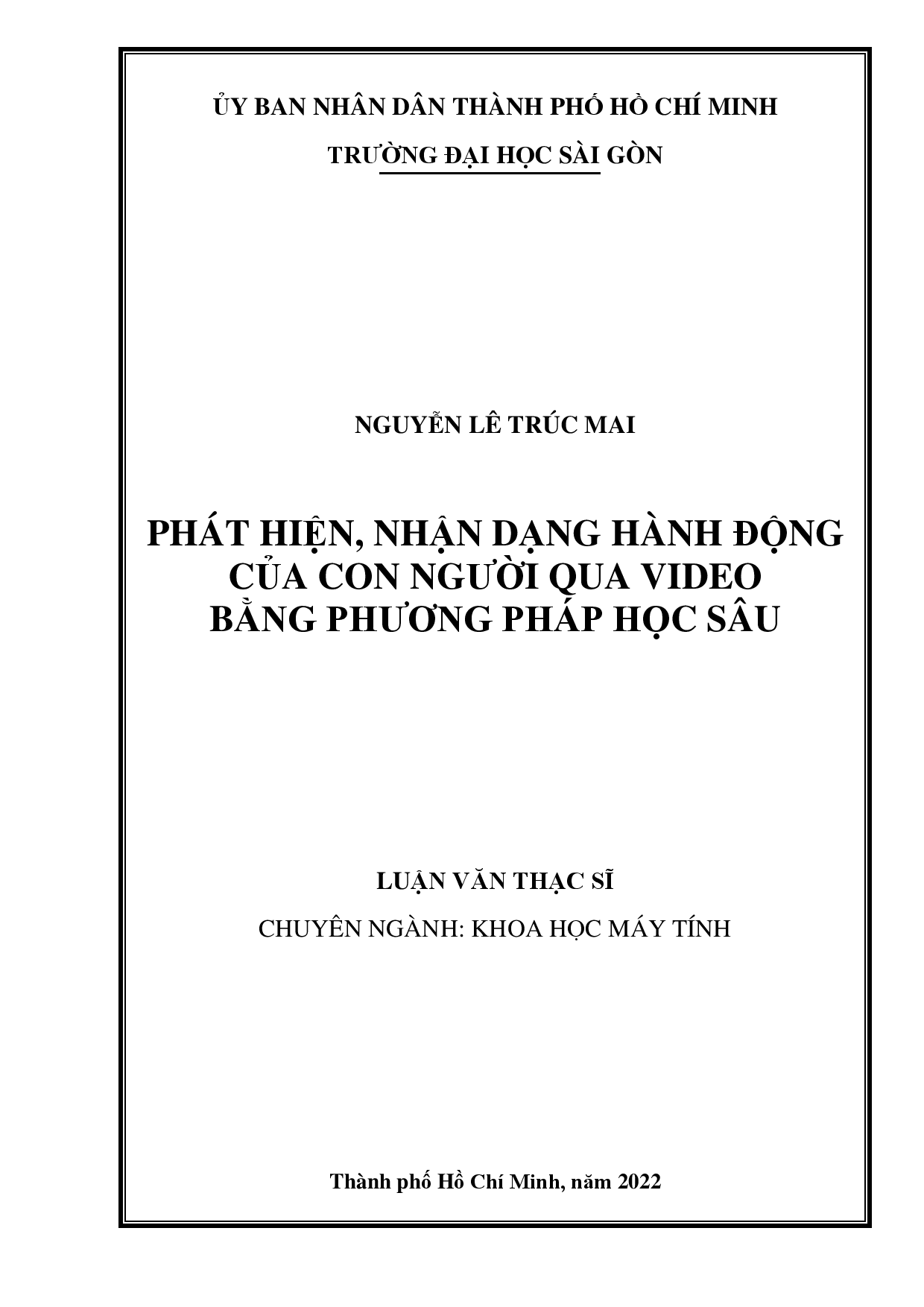 Phát hiện, nhận dạng hành động của con người qua video bằng phương pháp học sâu  