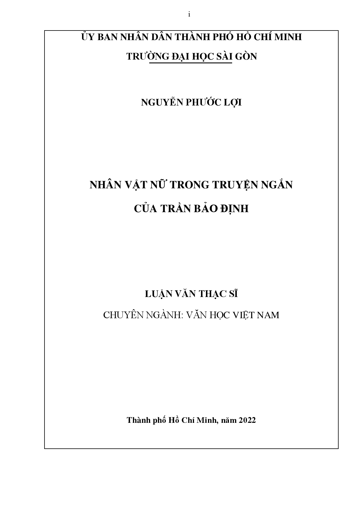 Nhân vật nữ trong truyện ngắn của Trần Bảo Định  