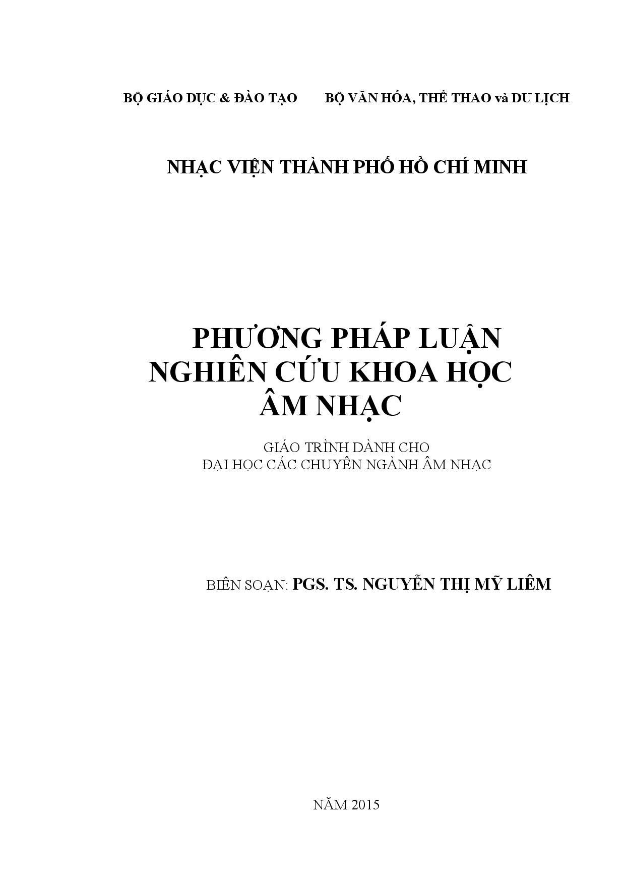 Phương pháp luận nghiên cứu khoa học âm nhạc  