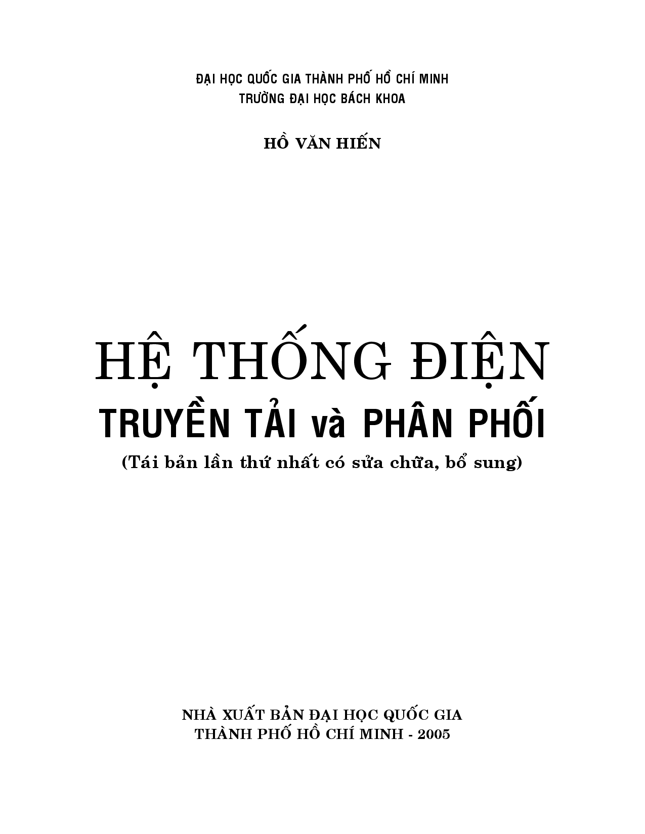 Hệ thống điện truyền tải và phân phối  