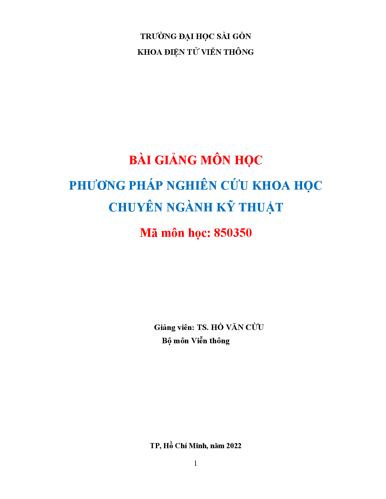 Phương pháp nghiên cứu khoa học chuyên ngành kỹ thuật  