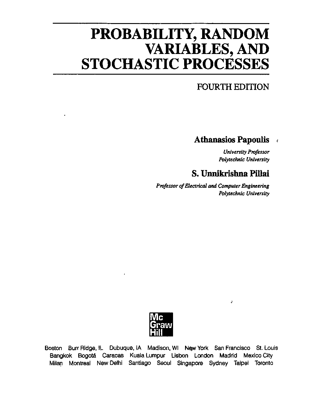 Probability, random variables, and stochastic processes  