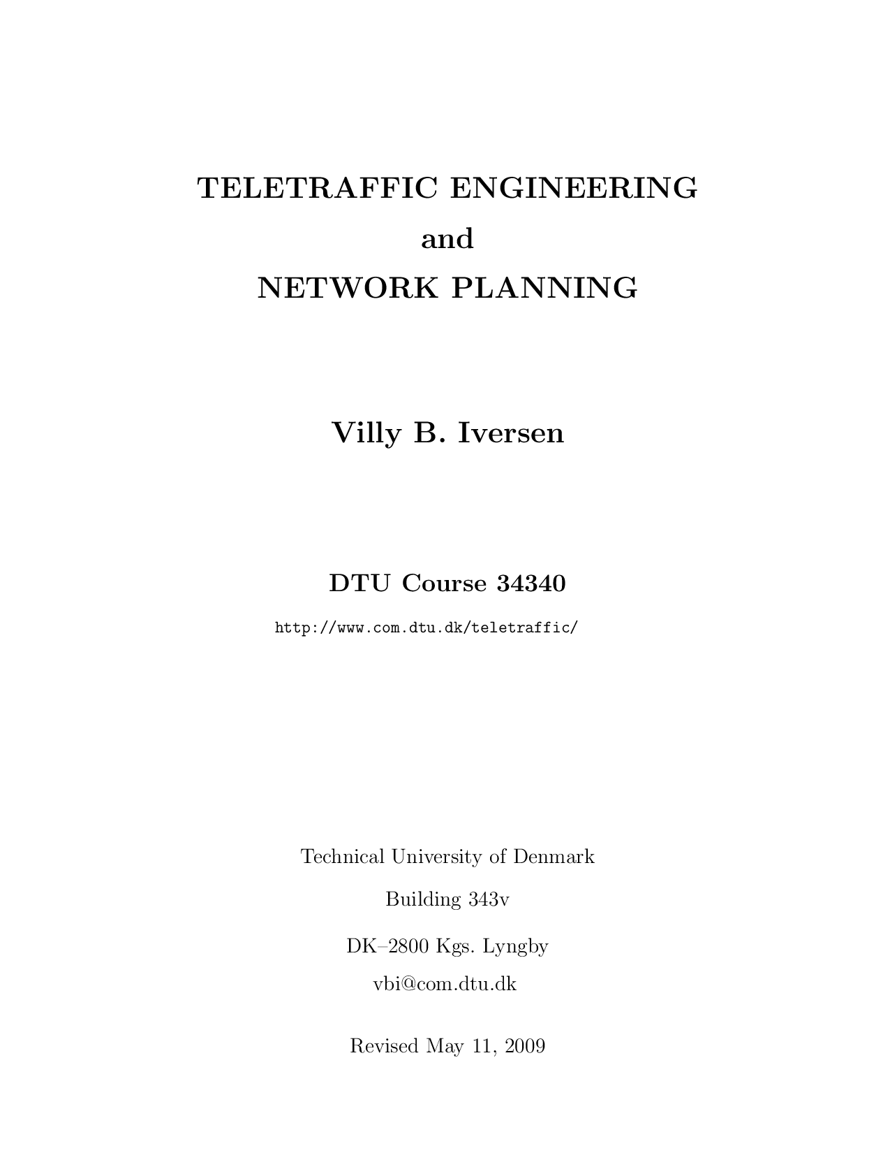 Teletraffic engineering and network planning  