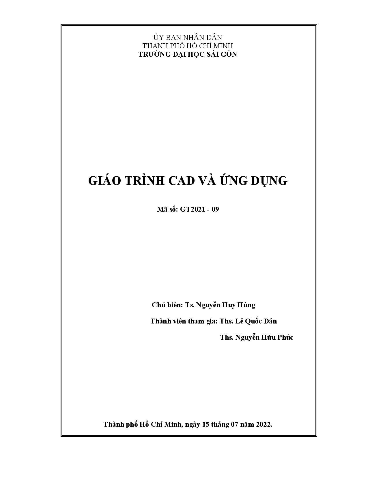 Giáo trình CAD và ứng dụng  