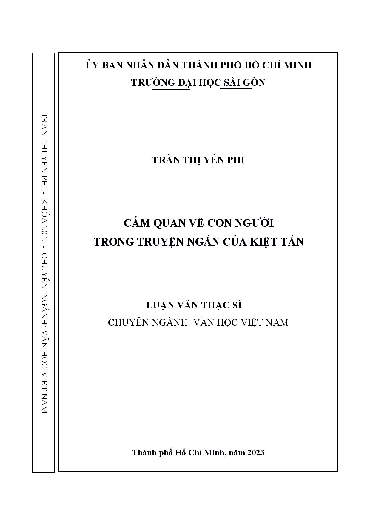 Cảm quan về con người trong truyện ngắn của Kiệt Tấn  