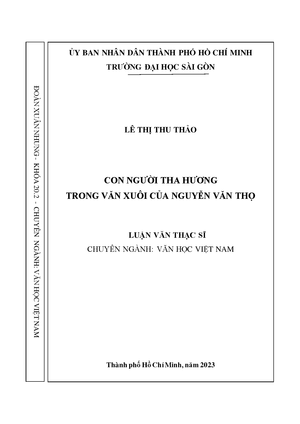 Con người tha hương trong văn xuôi của Nguyễn Văn Thọ  