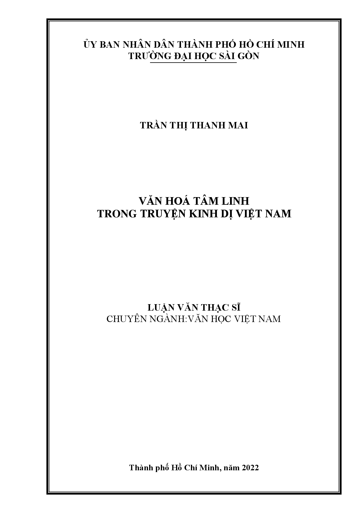 Văn hóa tâm linh trong truyện kinh dị Việt Nam  