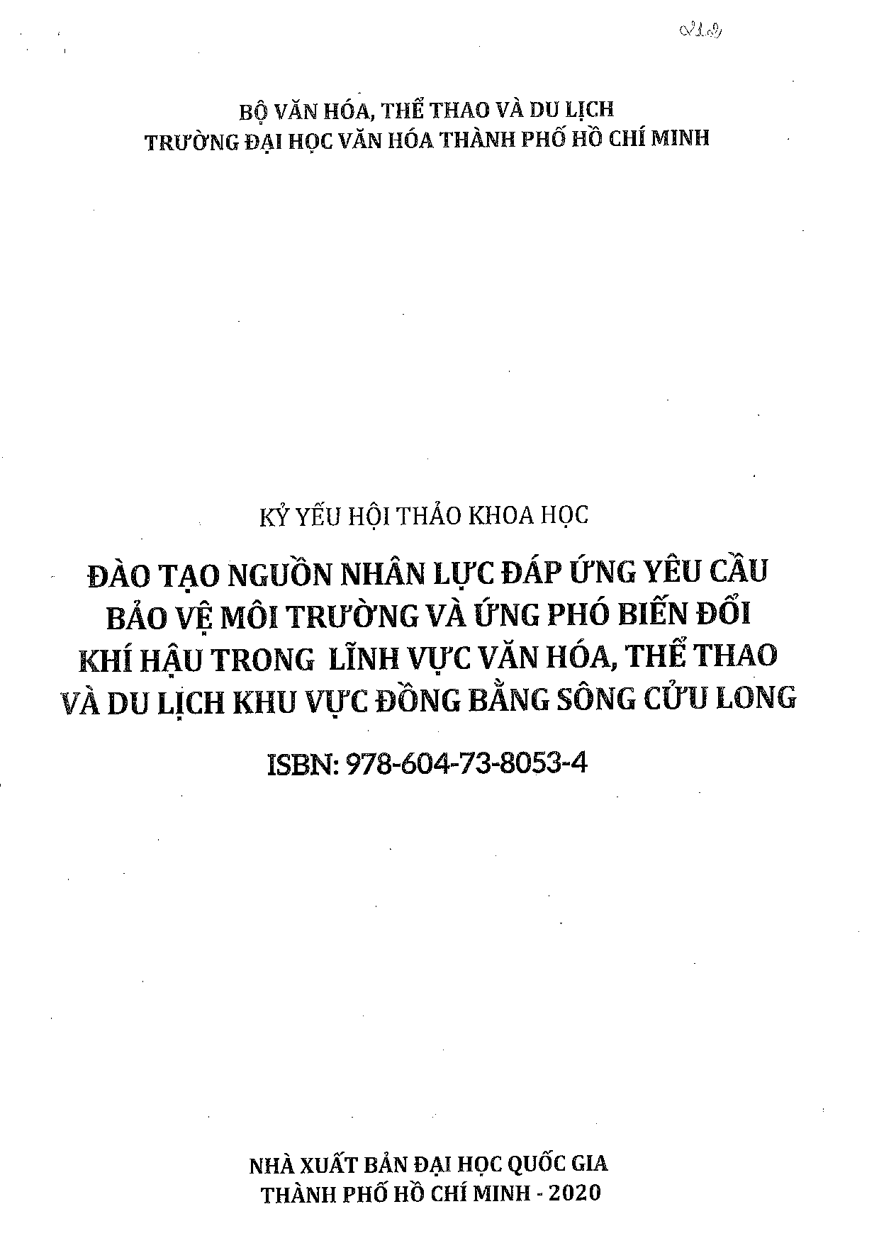 Đào tạo nhóm ngành du lịch đáp ứng yêu cầu bảo vệ môi trường và biến đổi khí hậu  