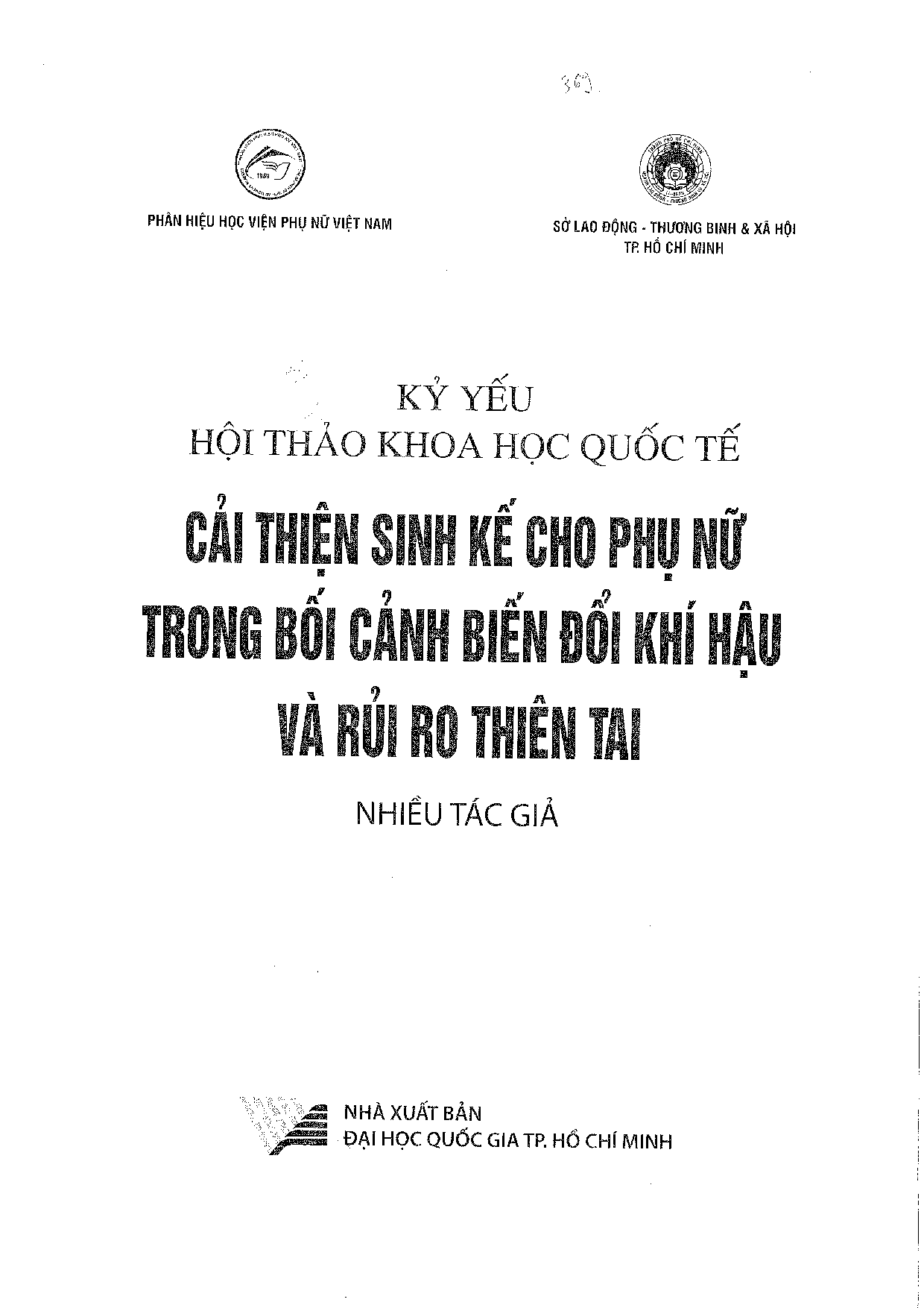 Chính sách về lao động - việc làm nhằm hỗ trợ sinh kế cho phụ nữ trong bối cảnh biến đổi khí hậu và rủi ro thiên tai  