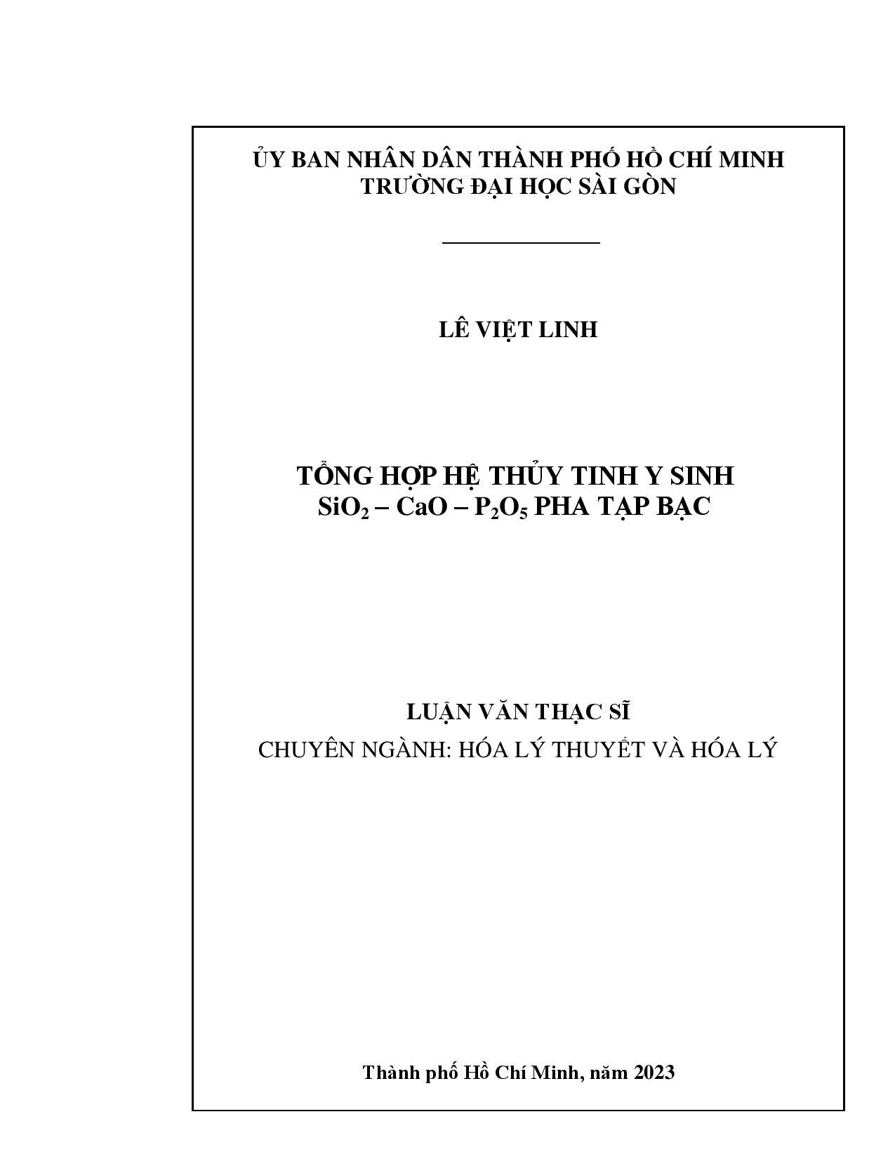 Tổng hợp hệ thủy tinh y sinh SiO2-CaO-P2O5 pha tạp Bạc  