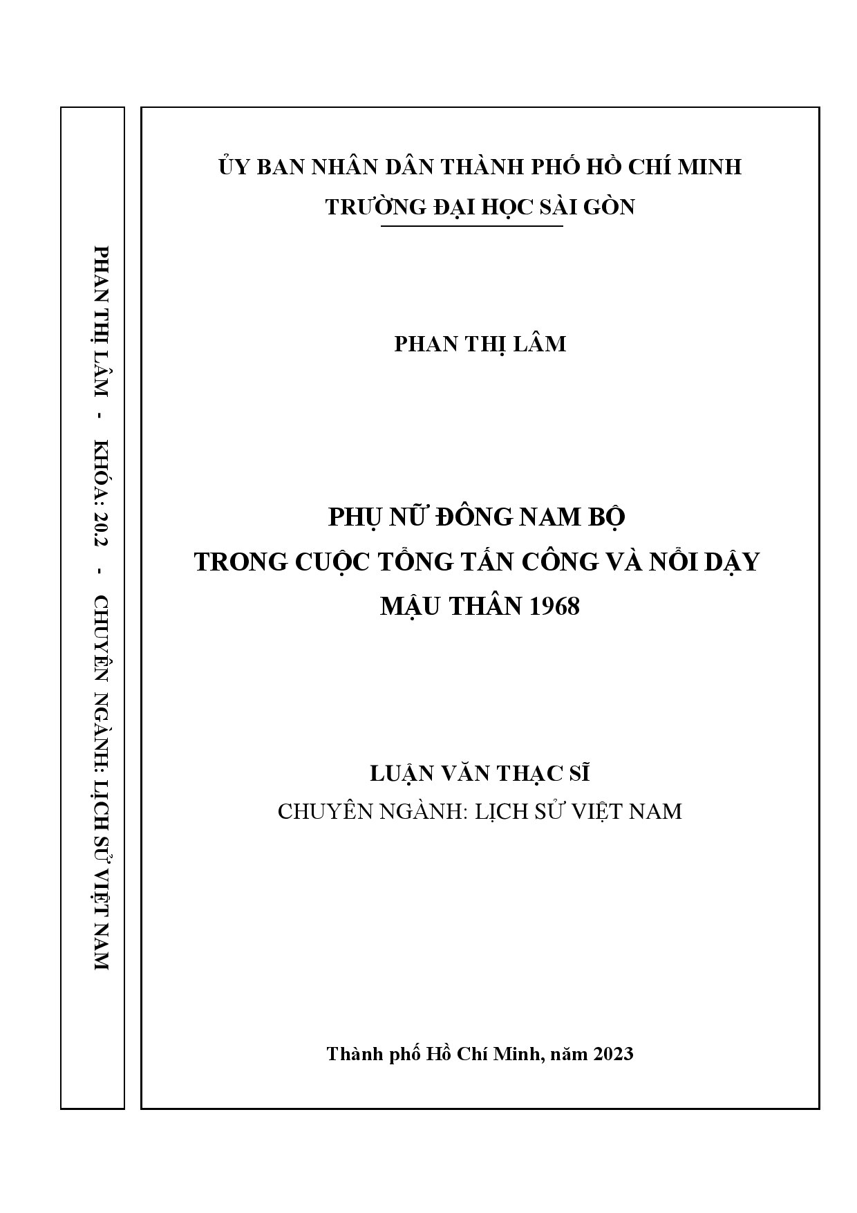 Phụ nữ Đông Nam Bộ trong cuộc Tổng tấn công và nổi dậy Mậu Thân 1968  