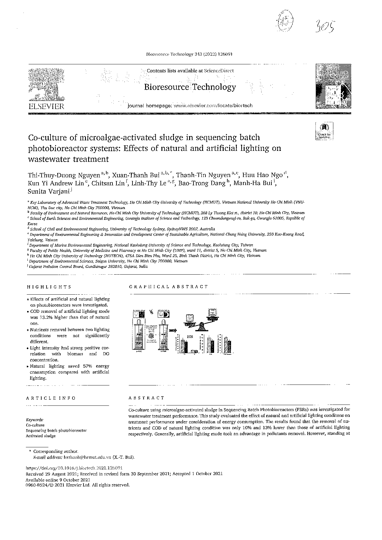 Co-culture of microalgae-activated sludge in sequencing batch photobioreactor systems  