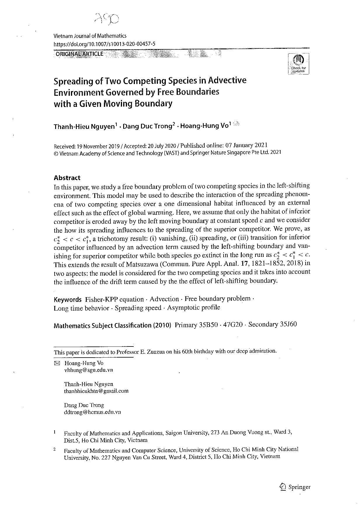 Spreading of two competing species in advective environment governed by free boundaries with a given moving boundary  