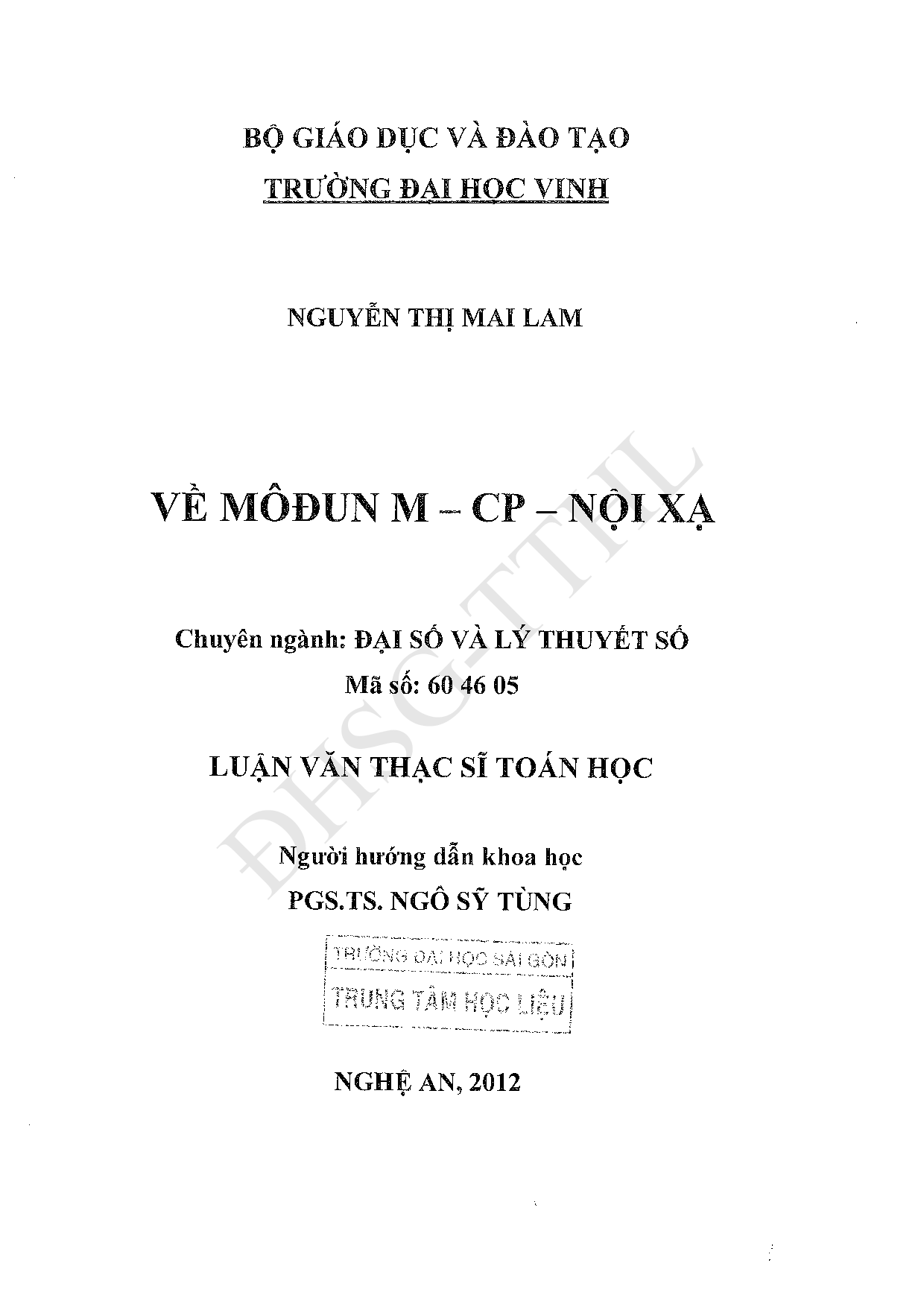 Về Môđun M - CP - Nội xạ