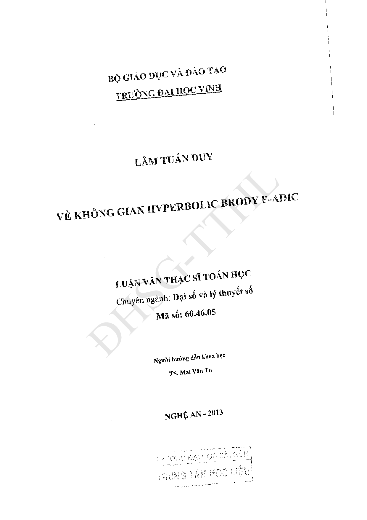 Về không gian Hyperbolic Brody P-Adic