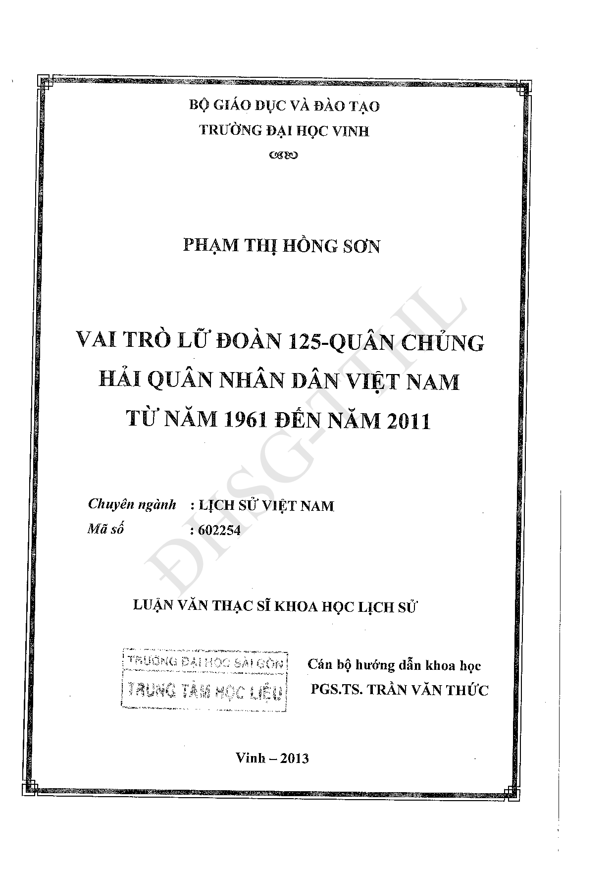 Vai trò lữ đoàn 125 - quân chủng hải quân nhân dân Việt Nam từ năm 1961 đến năm 2011