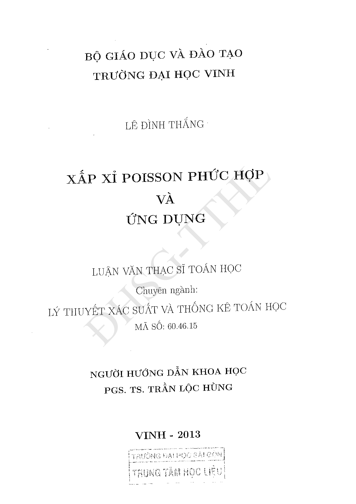 Xấp xỉ Poisson phức hợp và ứng dụng