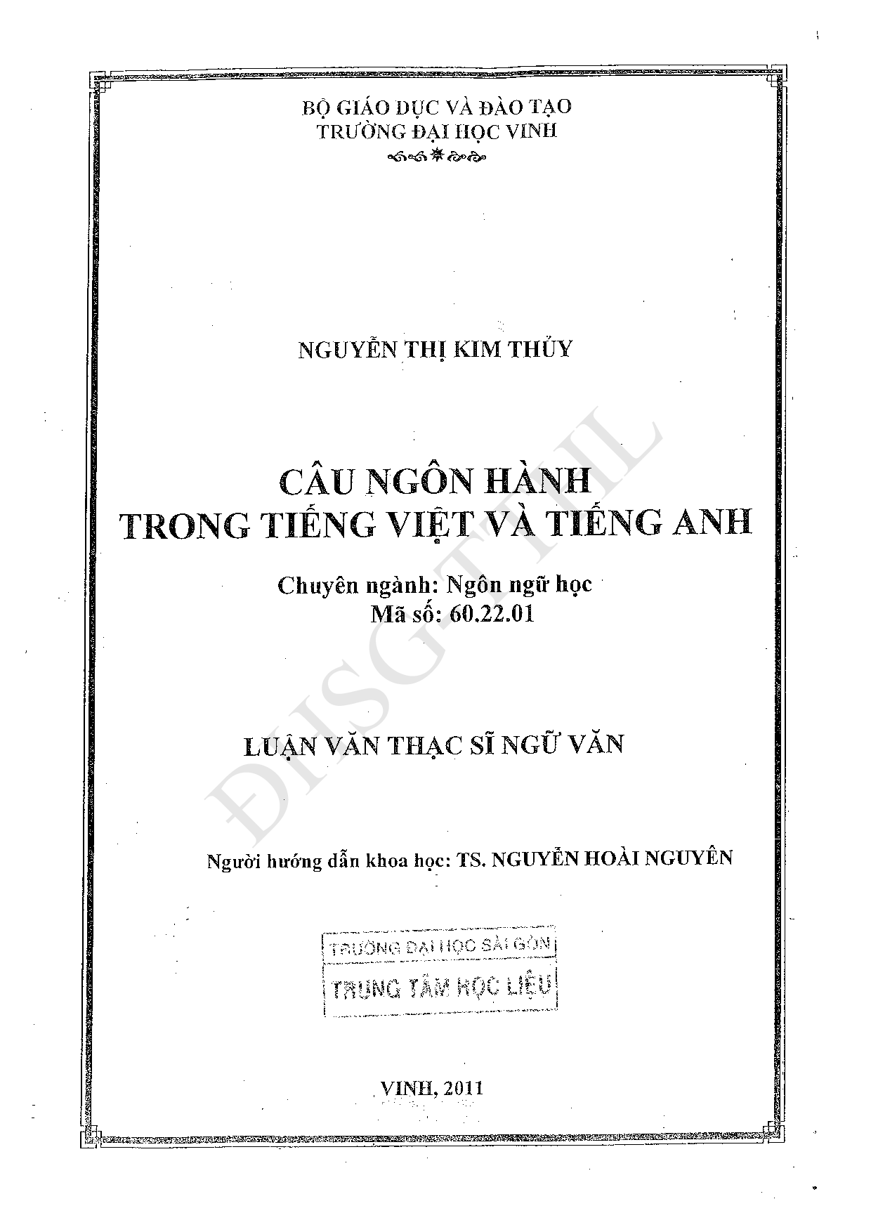 Câu ngôn hành trong tiếng Việt và tiếng Anh