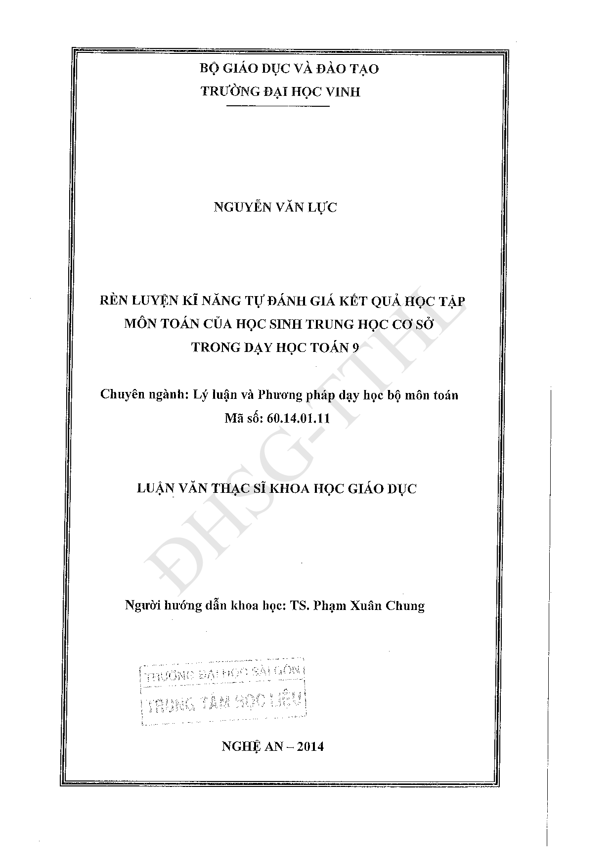 Rèn luyện kĩ năng tự đánh giá kết quả học tập môn toán của học sinh trung học cơ sở trong dạy học toán 9