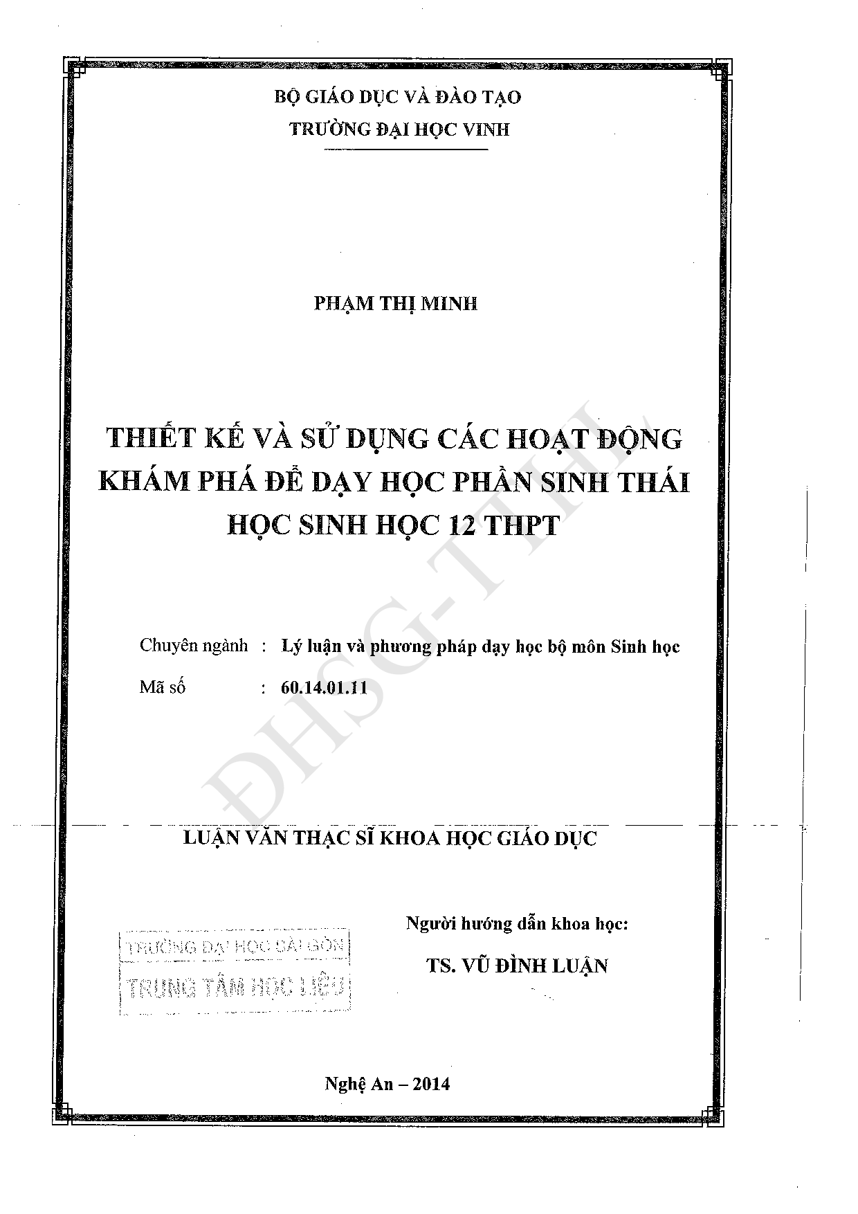 Thiết kế và sử dụng các hoạt động khám phá để tổ chức dạy học phần sinh học vi sinh vật 10