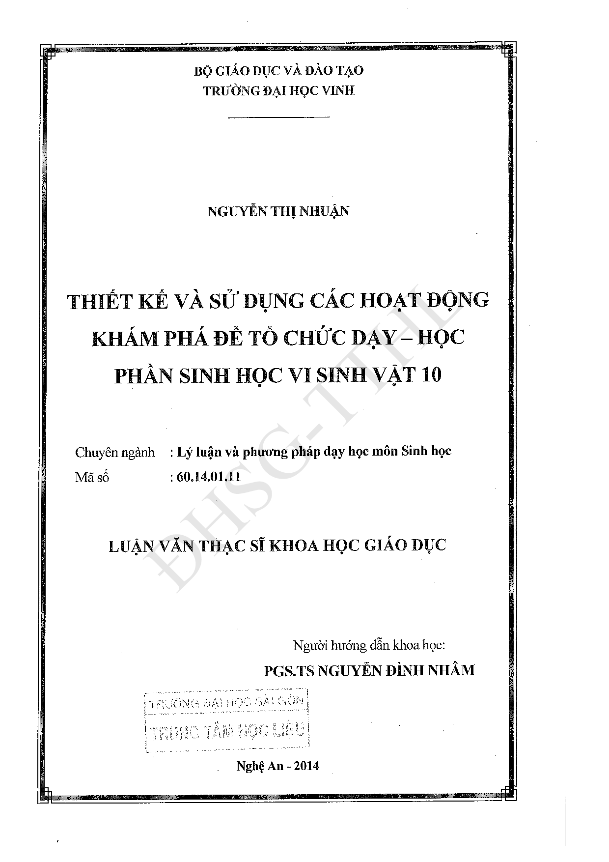 Thiết kế và sử dụng các hoạt động khám phá để dạy học phần Sinh thái học Sinh học 12 THPT