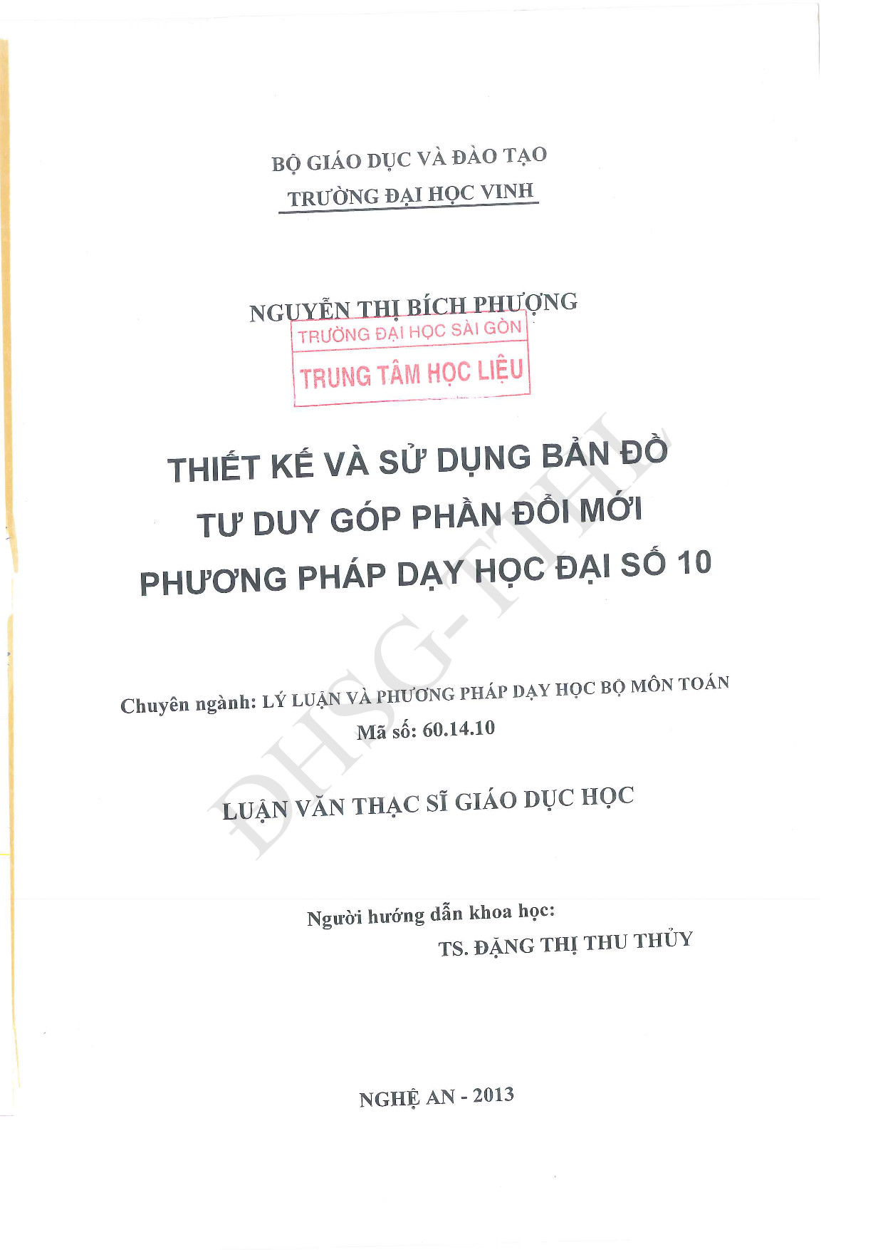 Thiết kế và sử dụng bản đồ tư duy góp phần đổi mới phương pháp dạy học Đại số 10