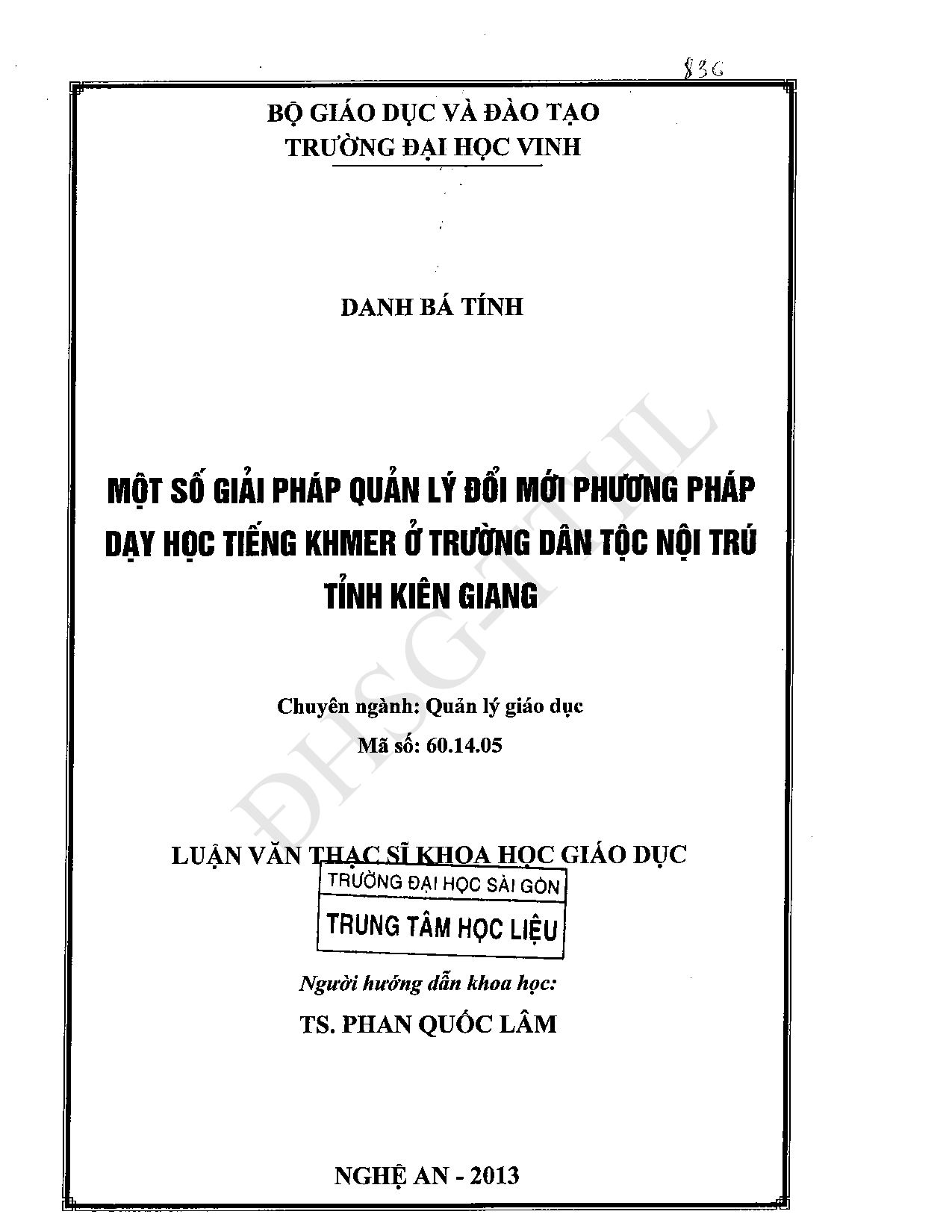 Một số giải pháp quản lý đổi mới phương pháp dạy học tiếng Khmer ở trường dân tộc nội trú tỉnh Kiên Giang