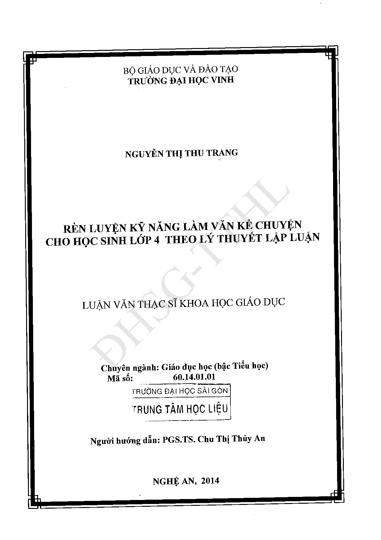 Rèn luyện kỹ năng làm văn kể chuyện cho học sinh lớp 4 theo lý thuyết lập luận