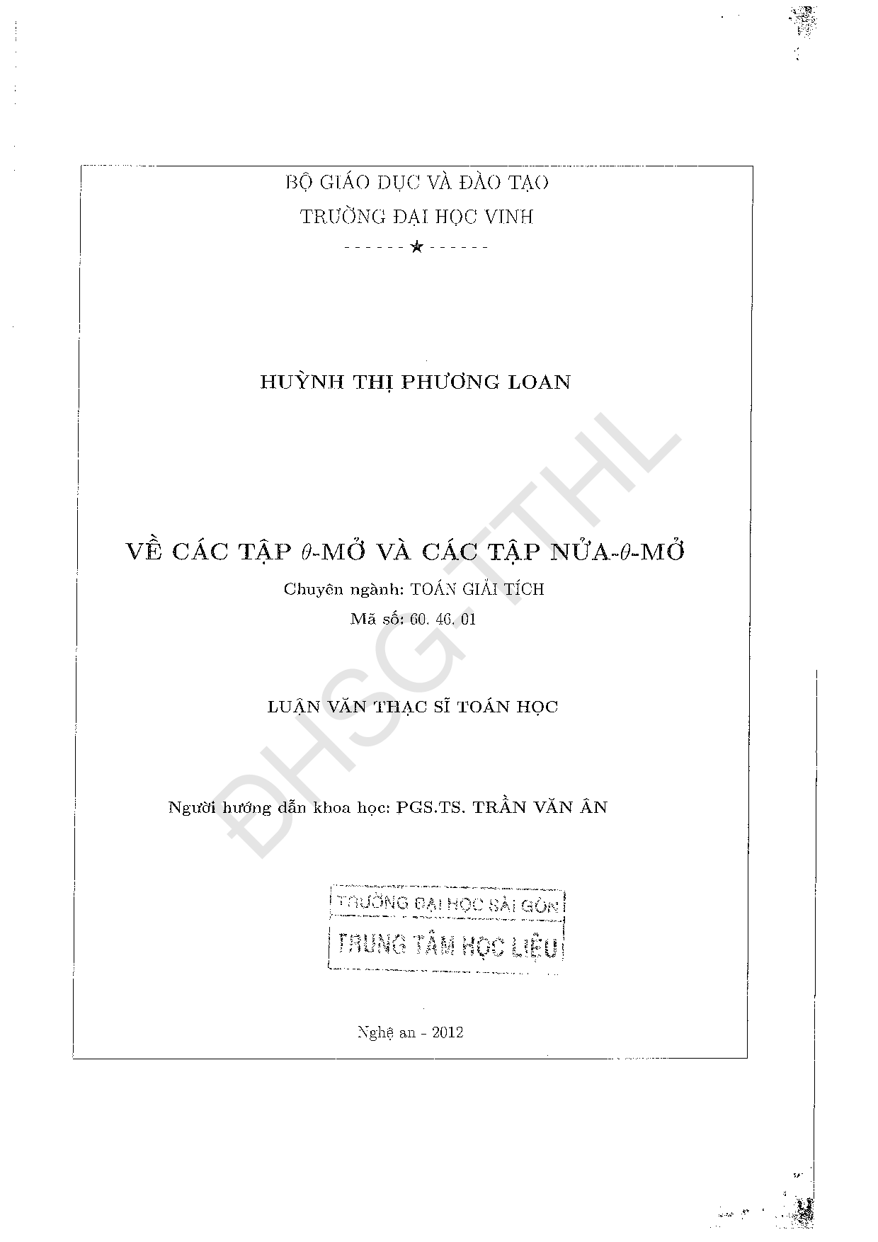 Về các tập Ɵ-Mở và các tập nửa Ɵ-Mở