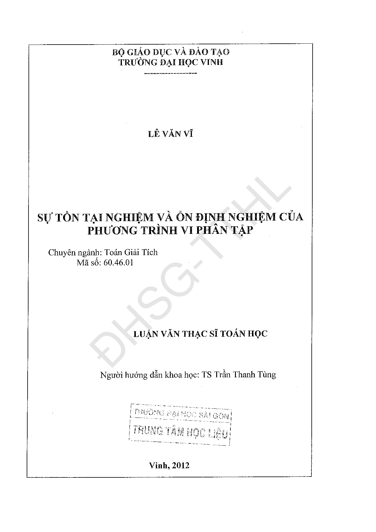 Sự tồn tại nghiệm và ổn định nghiệm của phương trình vi phân tập