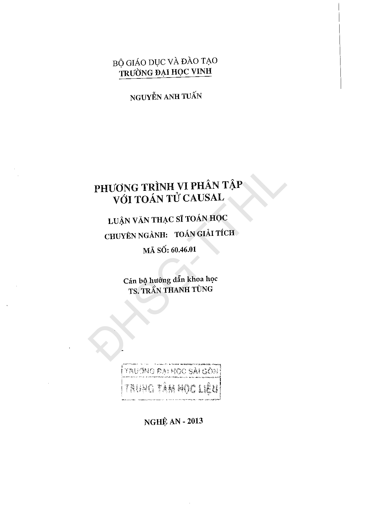 Phương trình vi phân tập với toán tử Causal