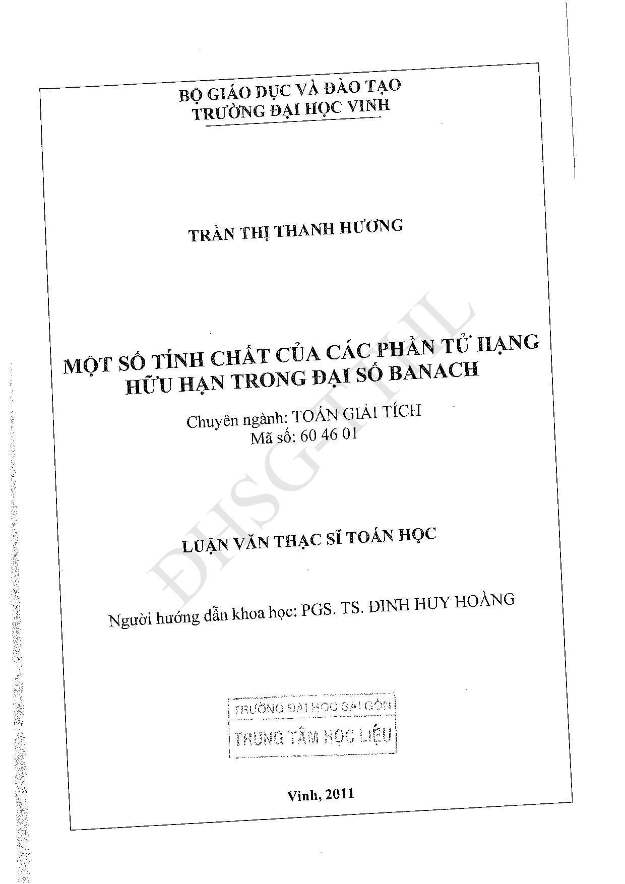 Một số tính chất của các phần tử hạng hữu hạn trong đại số banach