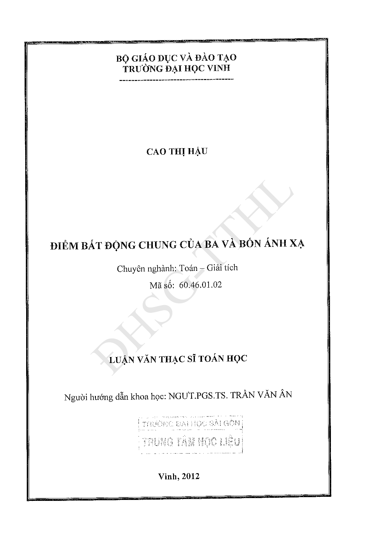 Điểm bất động chung của ba và bốn ánh xạ