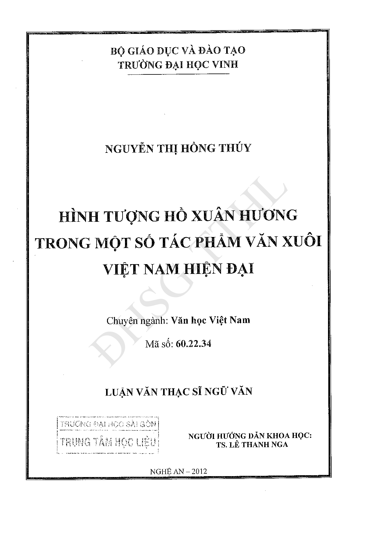 Hình tượng Hồ Xuân Hương trong một số tác phẩm văn xuôi Việt Nam hiện đại