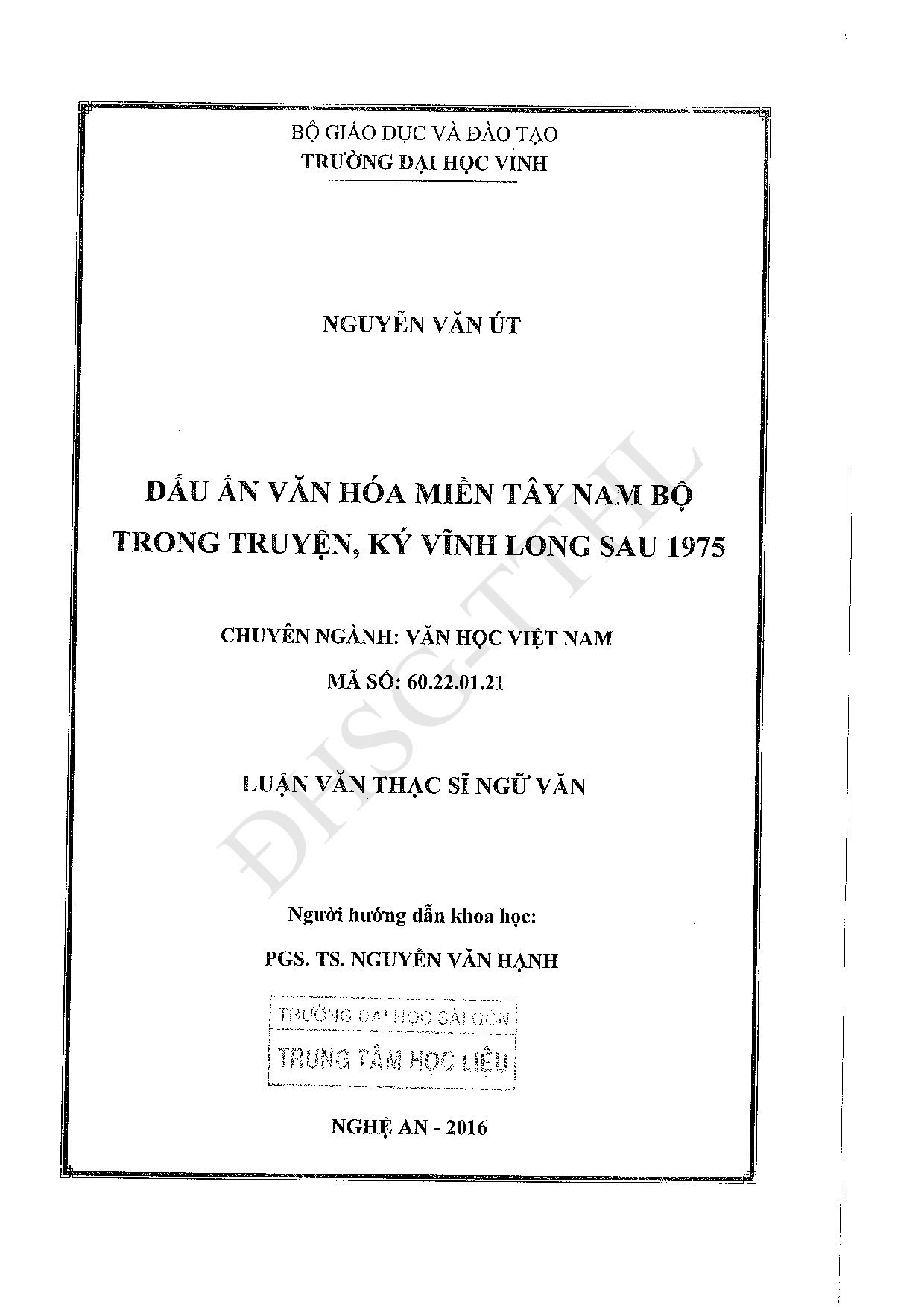 Dấu ấn văn hóa miền Tây Nam Bộ trong truyện, ký Vĩnh Long sau 1975